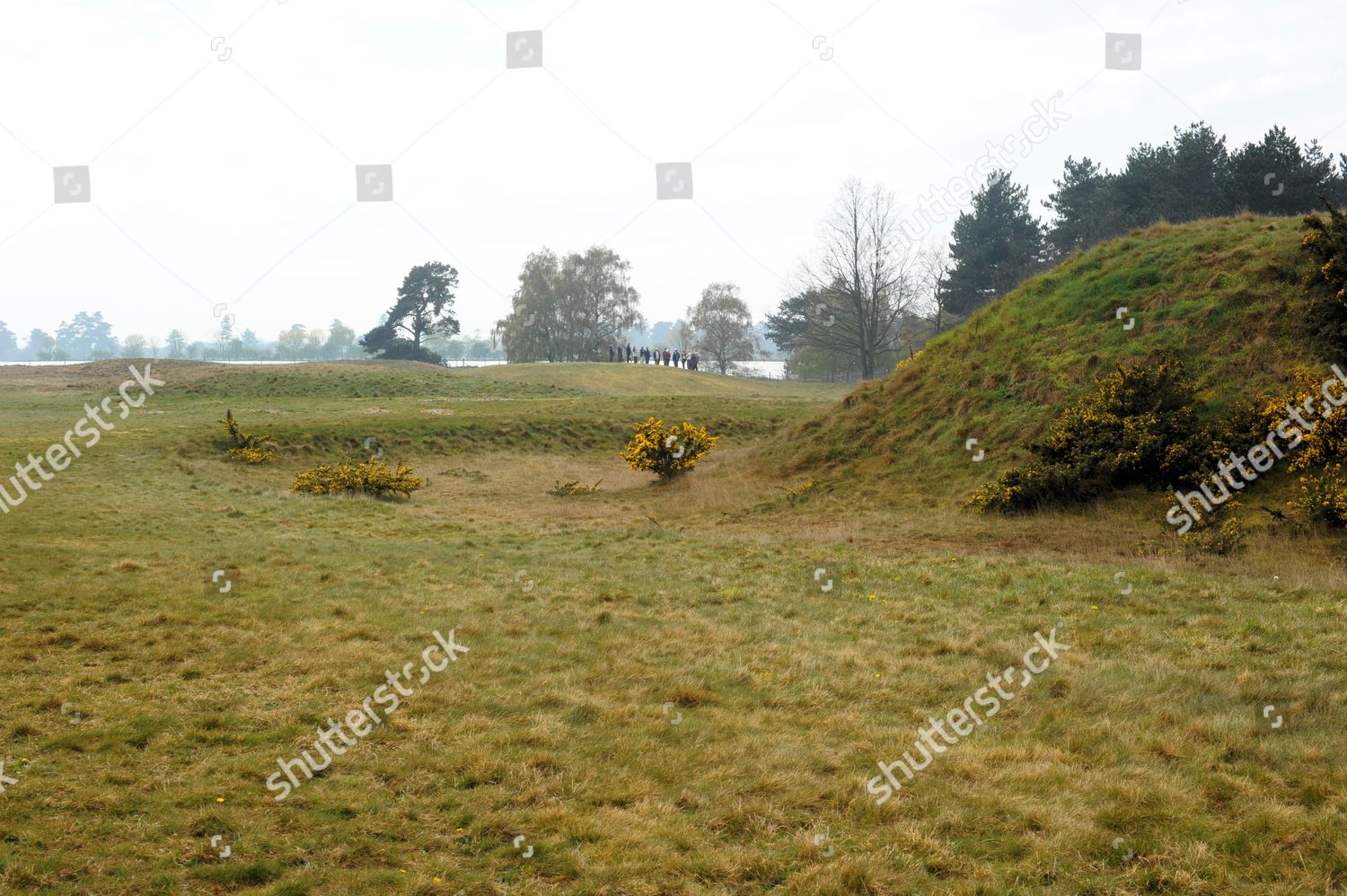 Burial Mounds Sutton Hoo Burial Ground Editorial Stock Photo - Stock ...