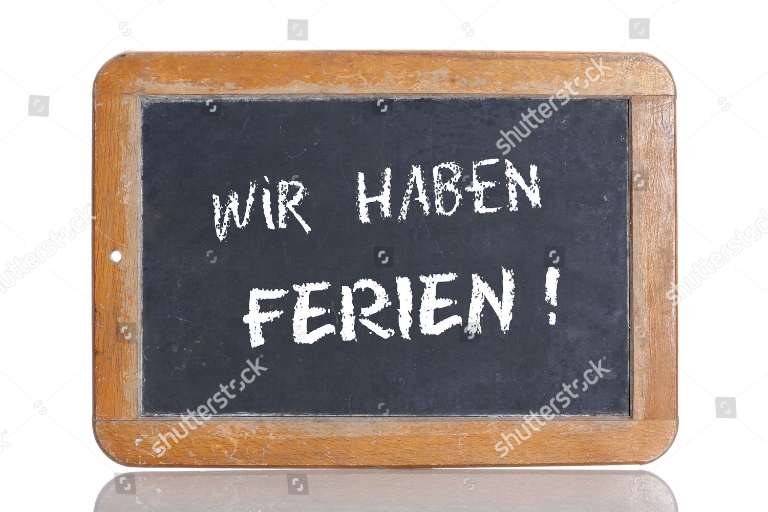 Old School Blackboard Words Wir Haben Ferien Editorial Stock Photo