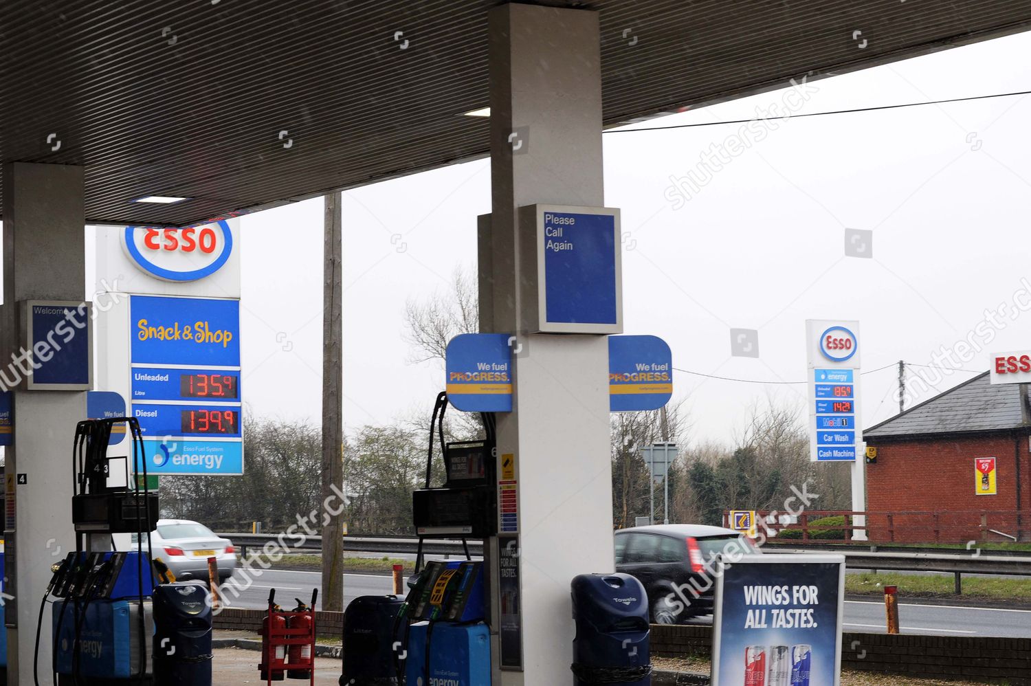 Two Esso Garages Showing Different Prices Editorial Stock Photo Stock