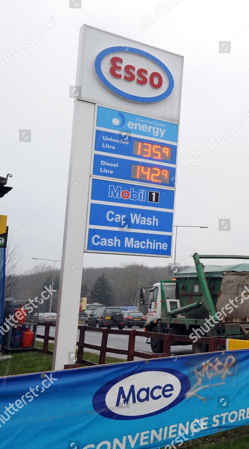 One Two Esso Garages Showing Different Editorial Stock Photo Stock