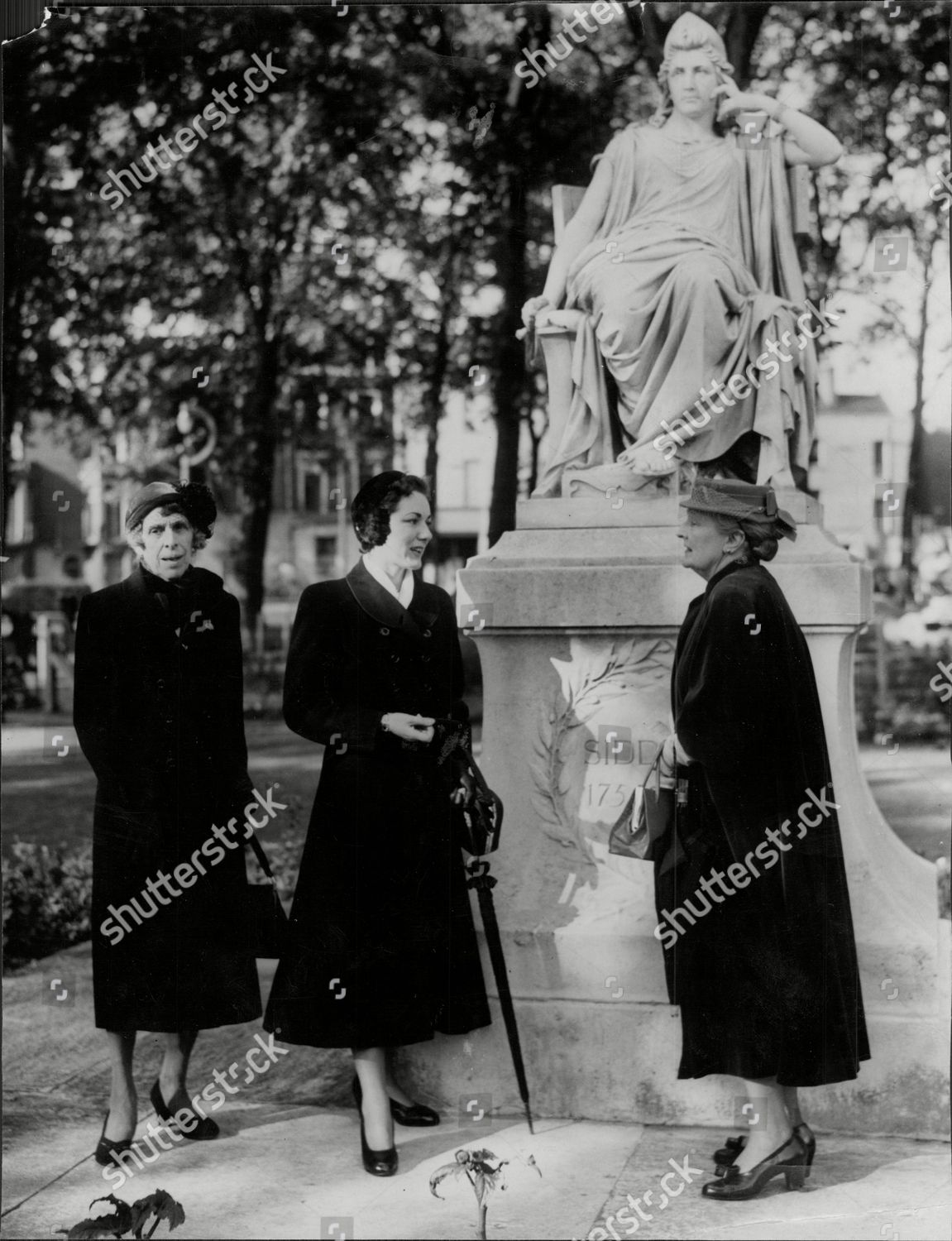 Statue Great Actress Sarah Siddons Repaired Editorial Stock Photo