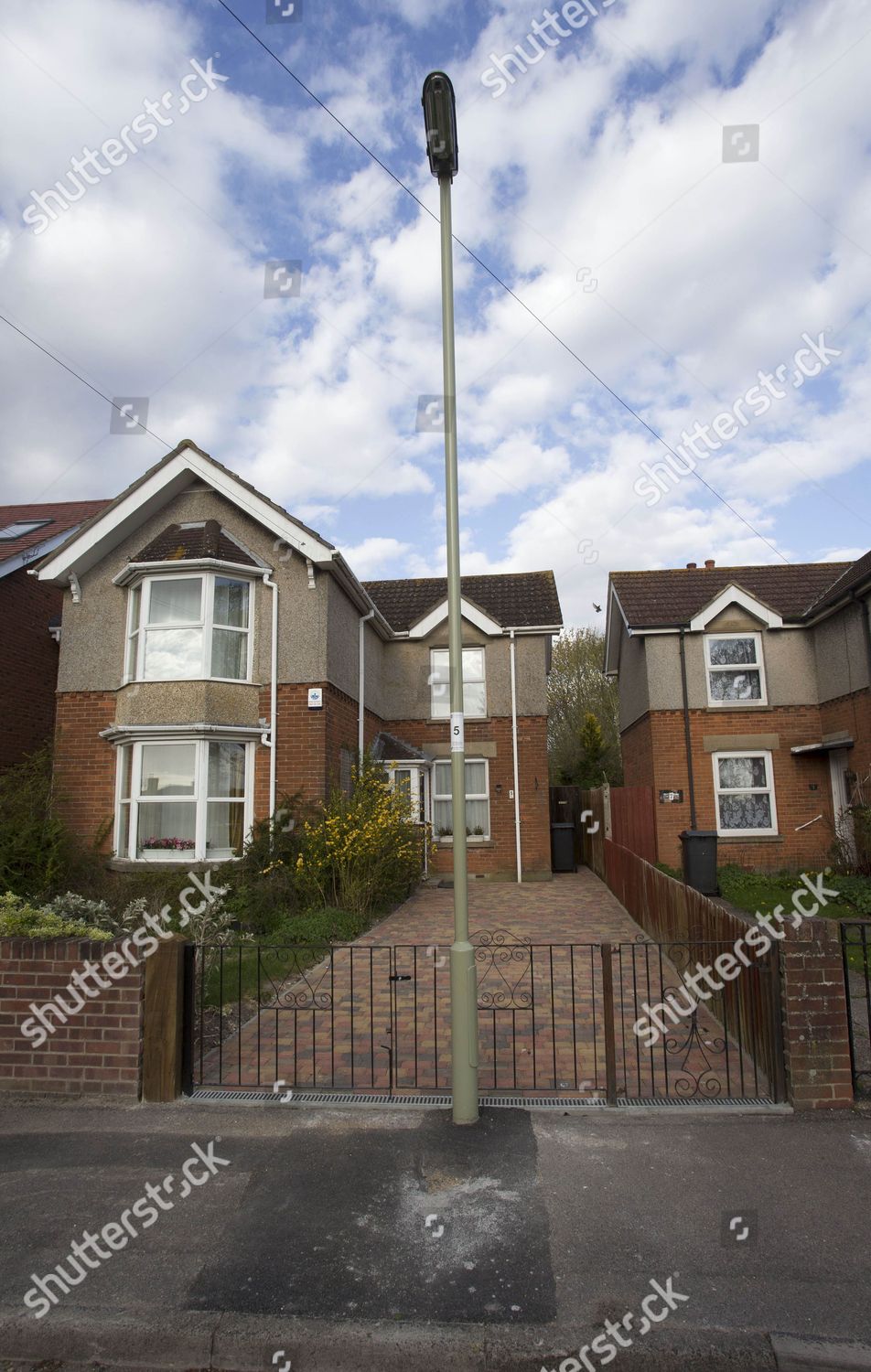 lamp post blocking driveway