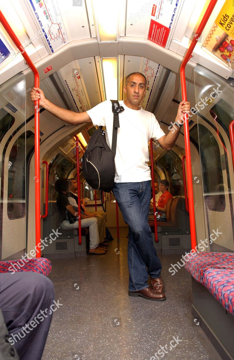 Shekhar Bhatia Travelling On The Tube With A Rucksack Following The London Bombings Asian Journalist Shekhar Bhatia Travelling On The Tube With A Rucksack Following The London Bombings Asian Journalist