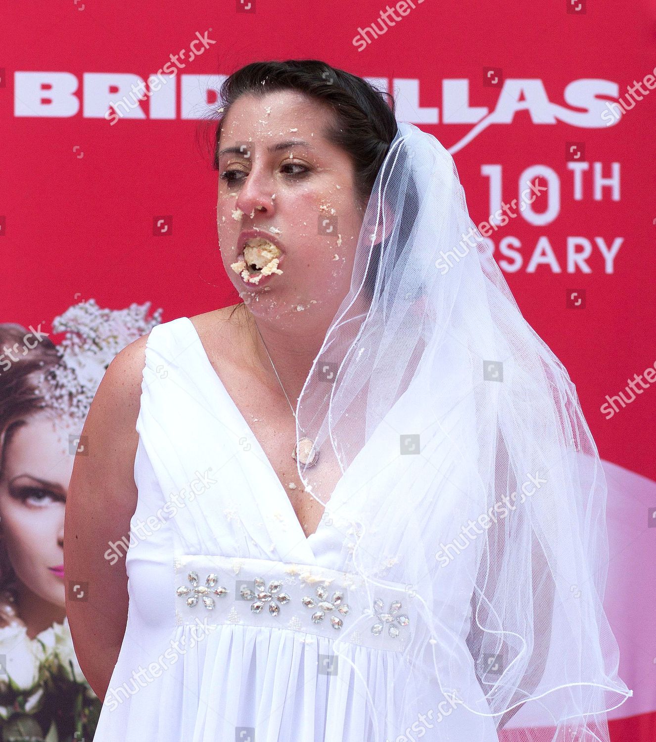 Cake Eating Contest Winner Jennifer Paolotti Editorial Stock Photo