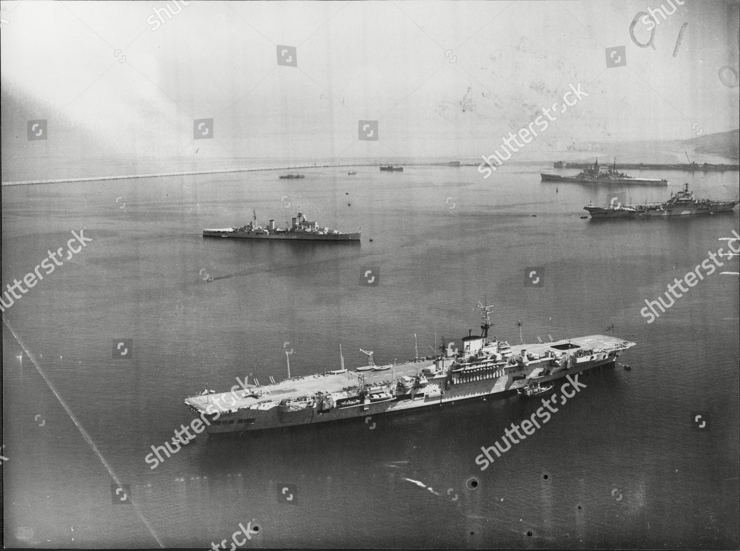 Hms Implacable Implacableclass Aircraft Carrier Royal Editorial Stock ...