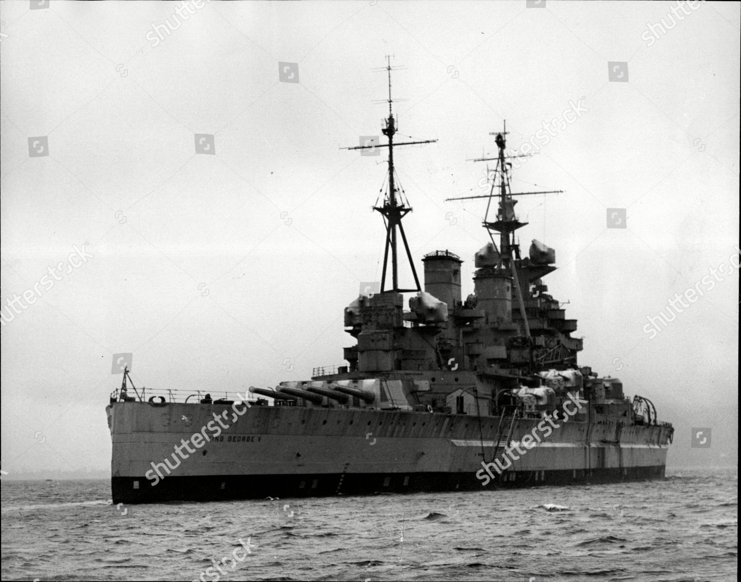 Hms King George V Royal Navy Battleship Foto editorial en stock; Imagen ...