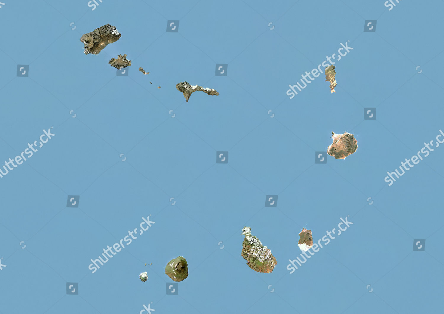 Cape Verde Satellite Image Bump Effect Editorial Stock Photo - Stock ...