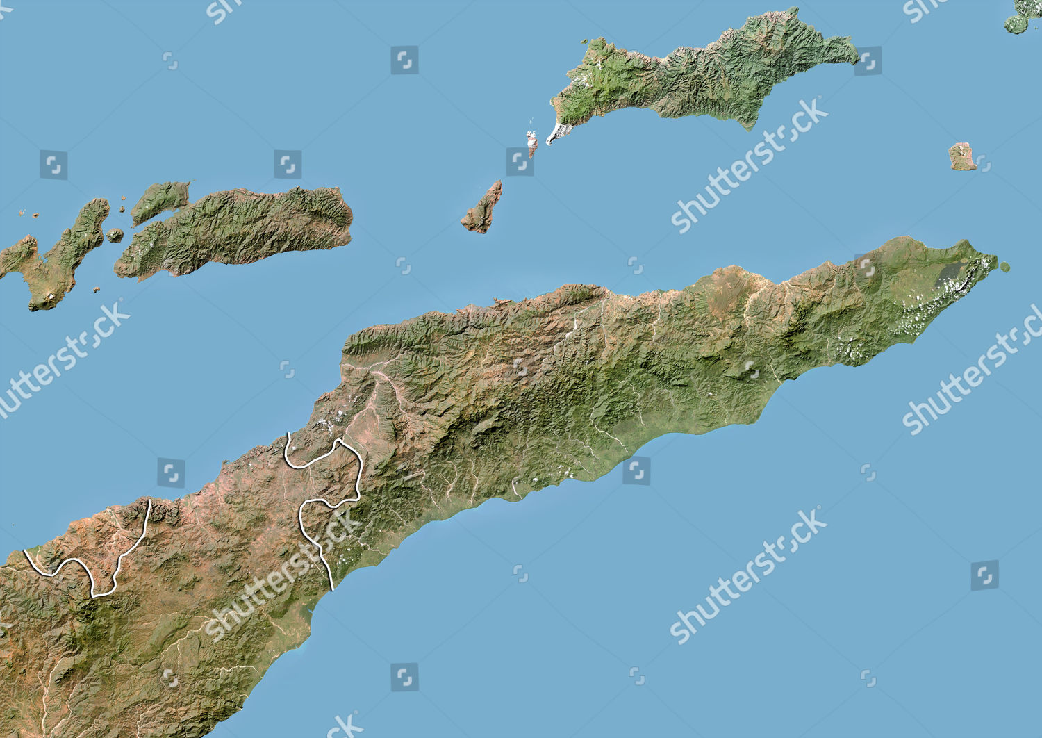 East Timor Satellite Image Bump Effect Editorial Stock Photo - Stock ...