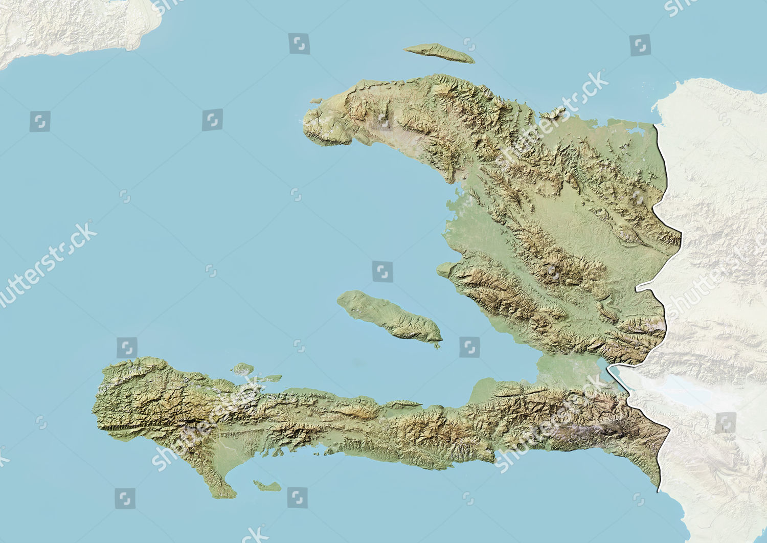 Haiti Relief Map Border Mask Editorial Stock Photo Stock Image   Shutterstock 2538686a 