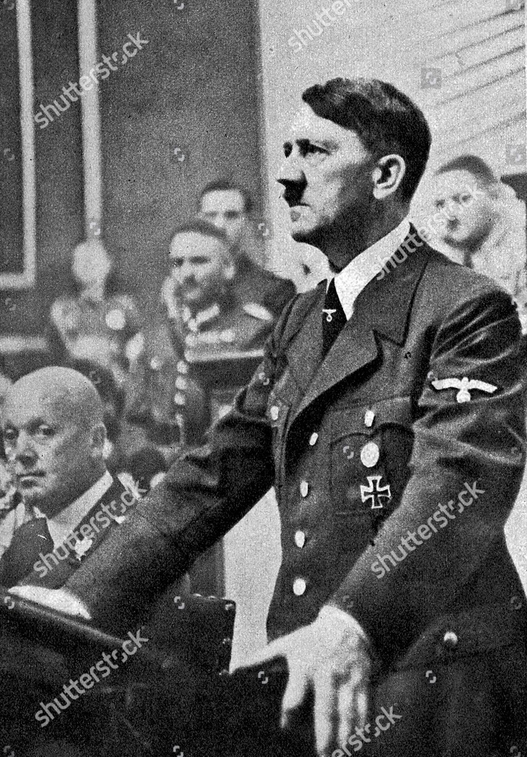 Adolf Hitler Addressing Sitting German Reichstag Editorial Stock Photo ...