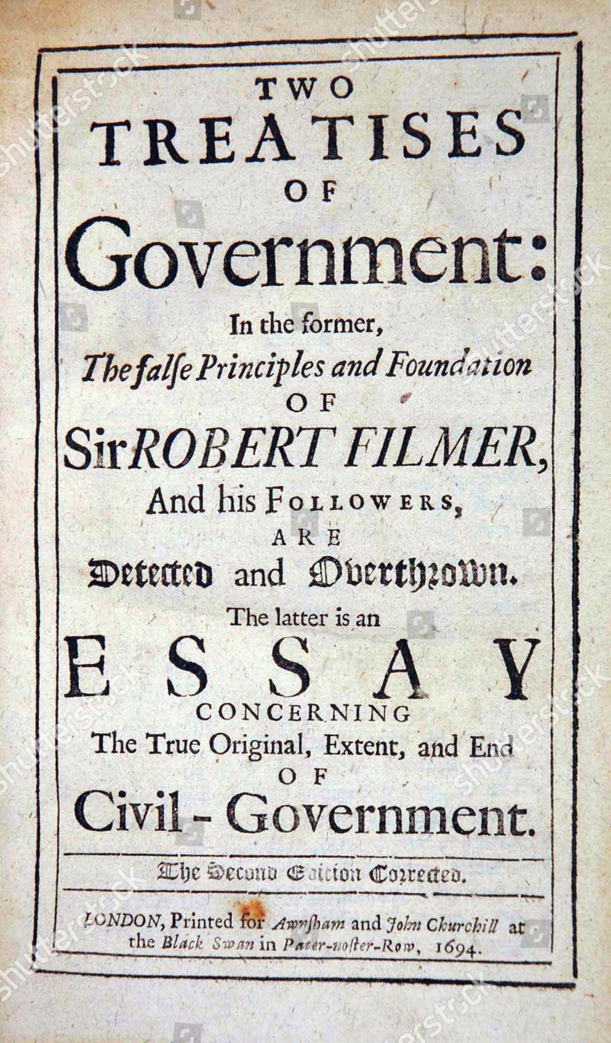 Treatises of government two Two Treatises