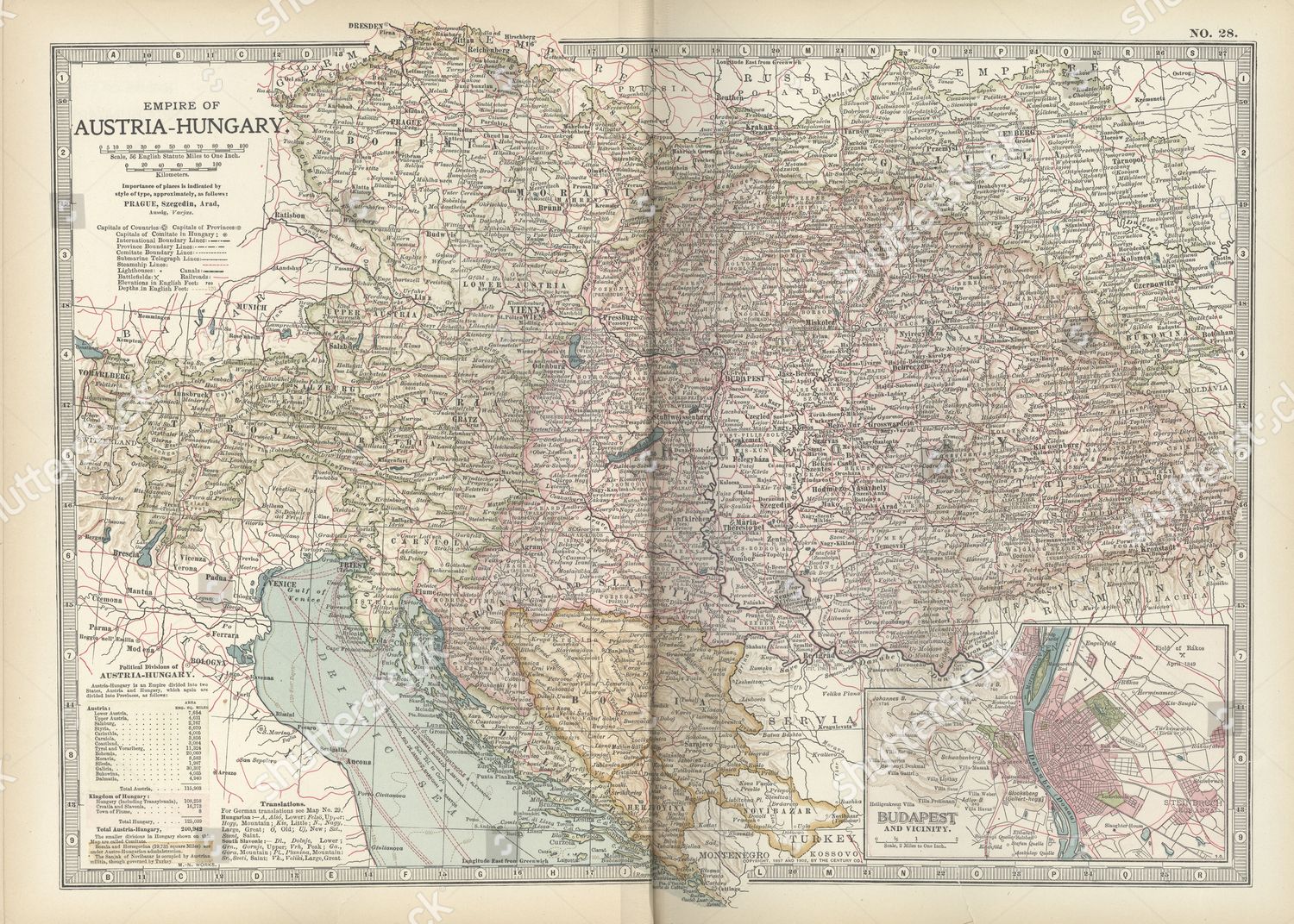 map of german empire and austria hungary