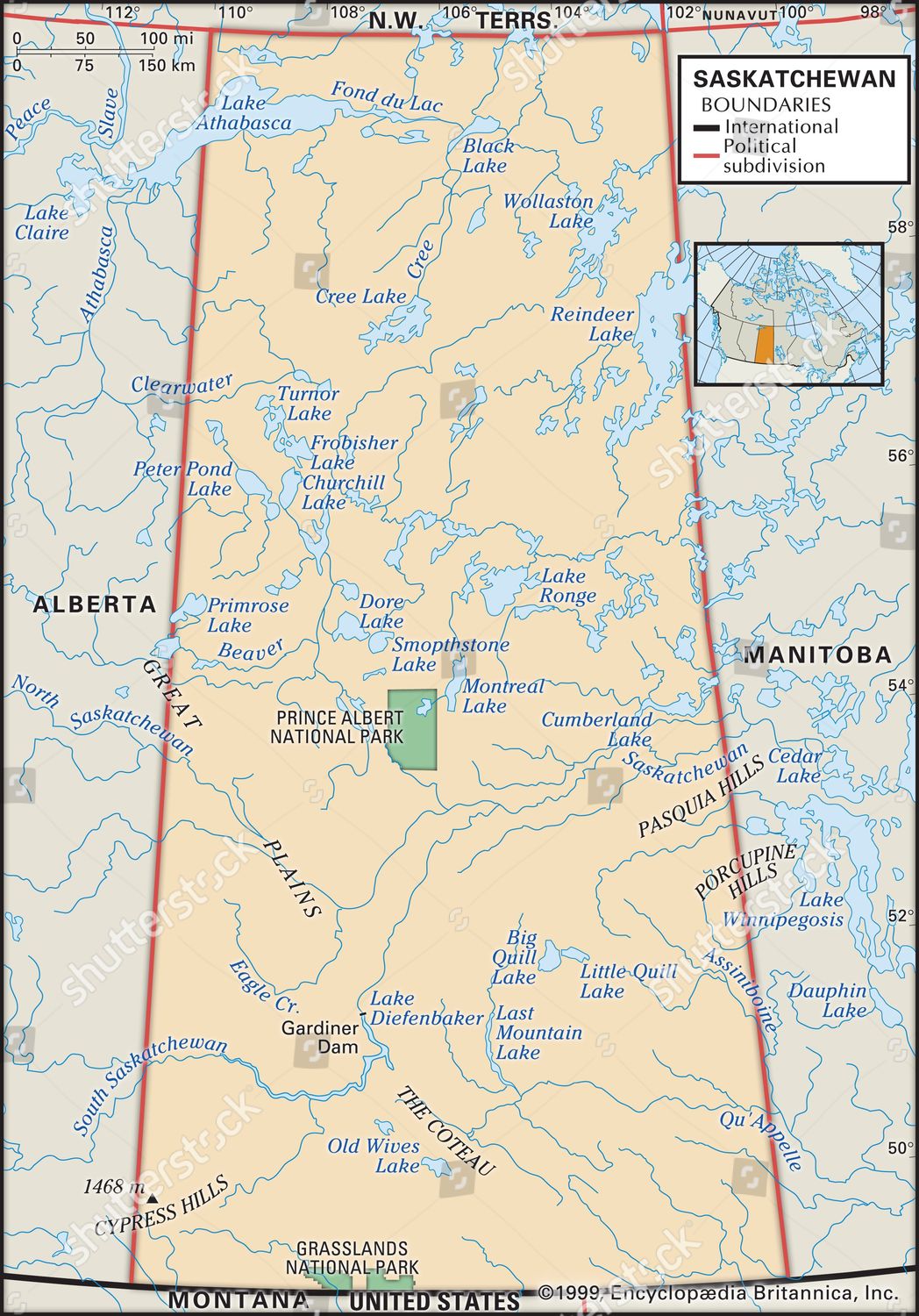 Physical Map Saskatchewan Editorial Stock Photo - Stock Image ...