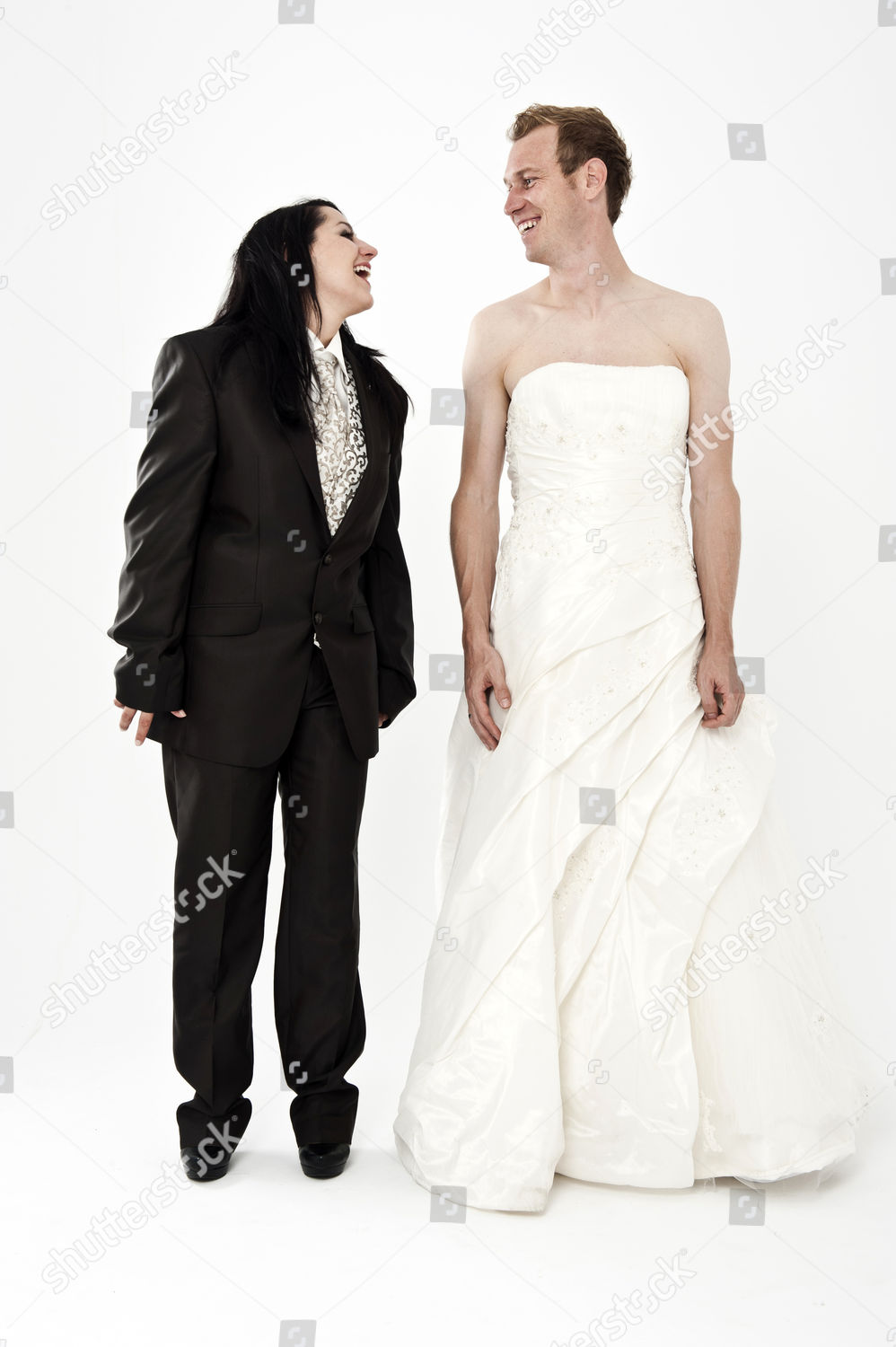 bride in suit