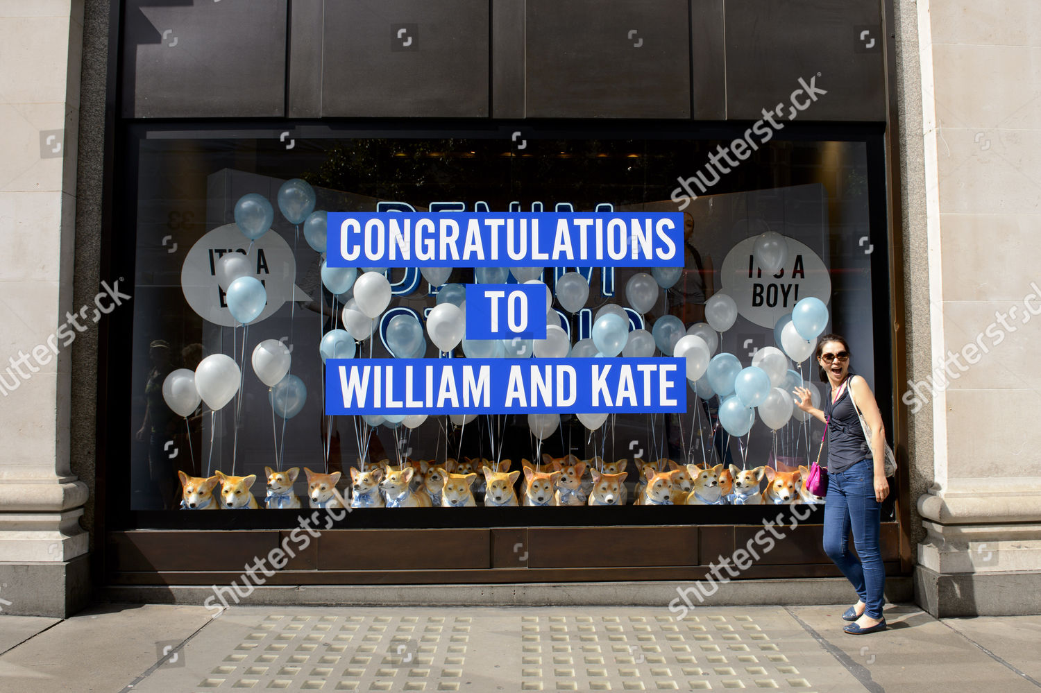 Congratulations William Kate Window Display Editorial Stock Photo
