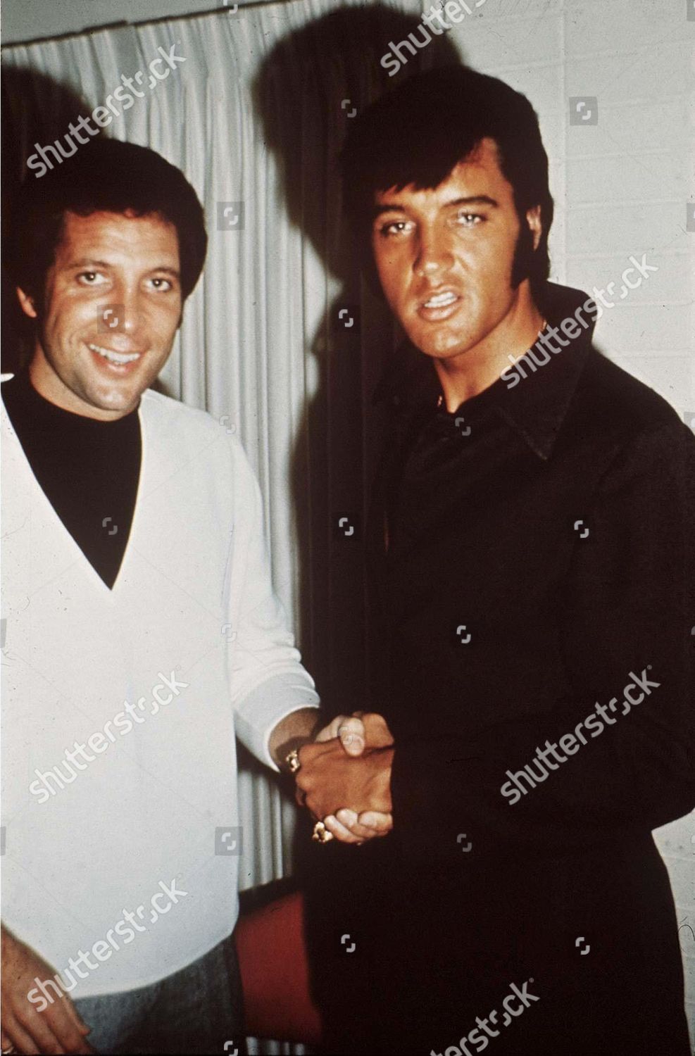 Tom Jones Shaking Hands Elvis Presley Editorial Stock Photo Stock Image Shutterstock