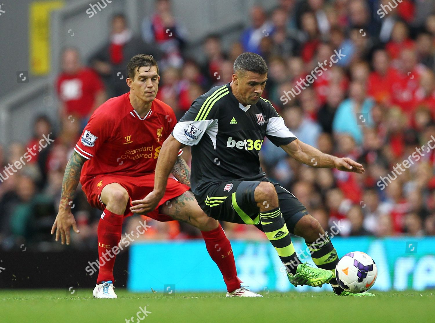 Jonathan Walters Stoke City Daniel Agger Editorial Stock Photo - Stock ...