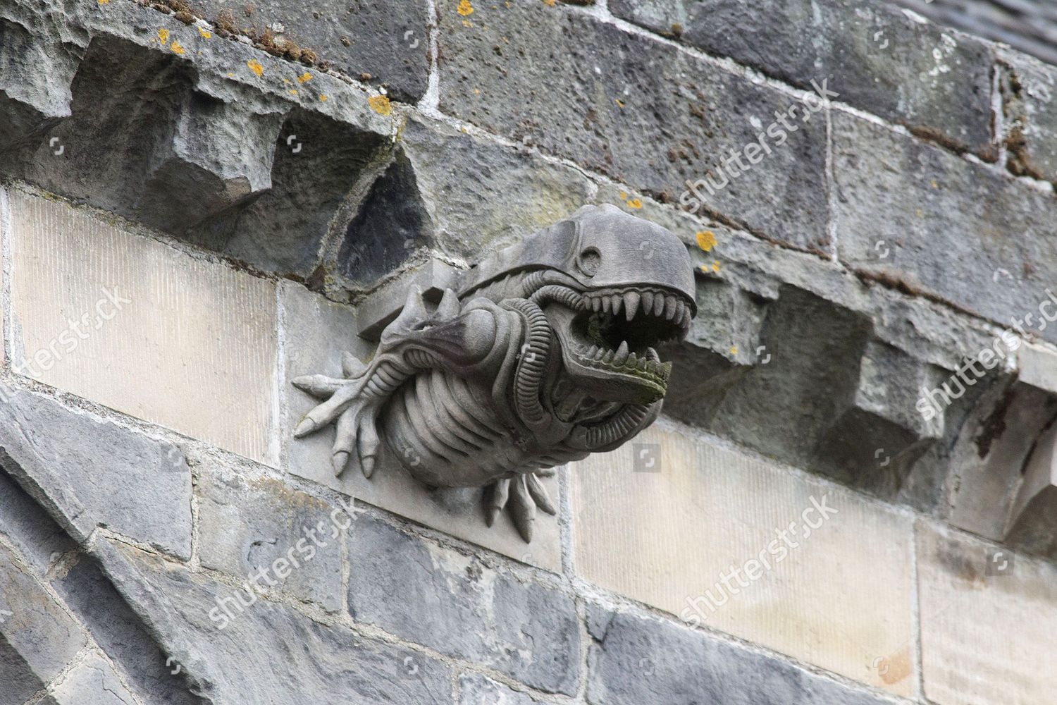 Gargoyle Bearing Uncanny Resemblance Monster Alien Editorial Stock ...