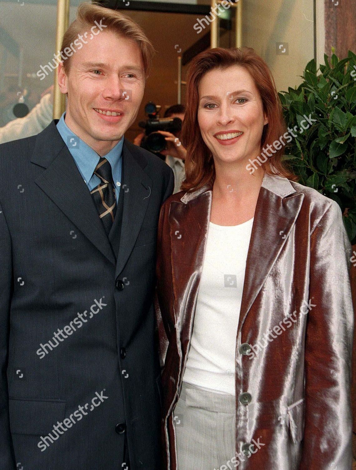 Mika Hakkinen Fiance Erja Honkanen Editorial Stock Photo - Stock Image