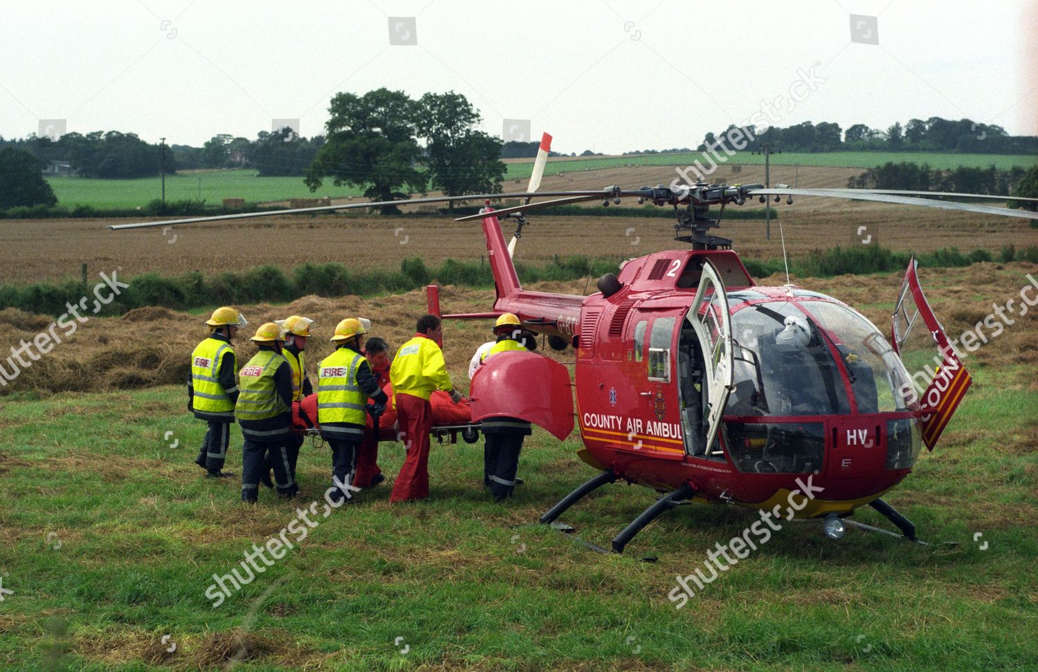 Emergency Services Officers Carry Injured Patient Editorial Stock Photo ...