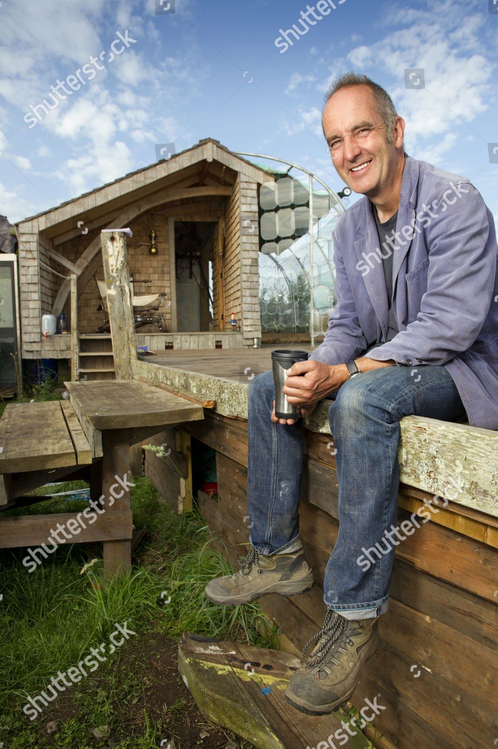 Grand Designs Presenter Kevin Mccloud His Shed Editorial Stock