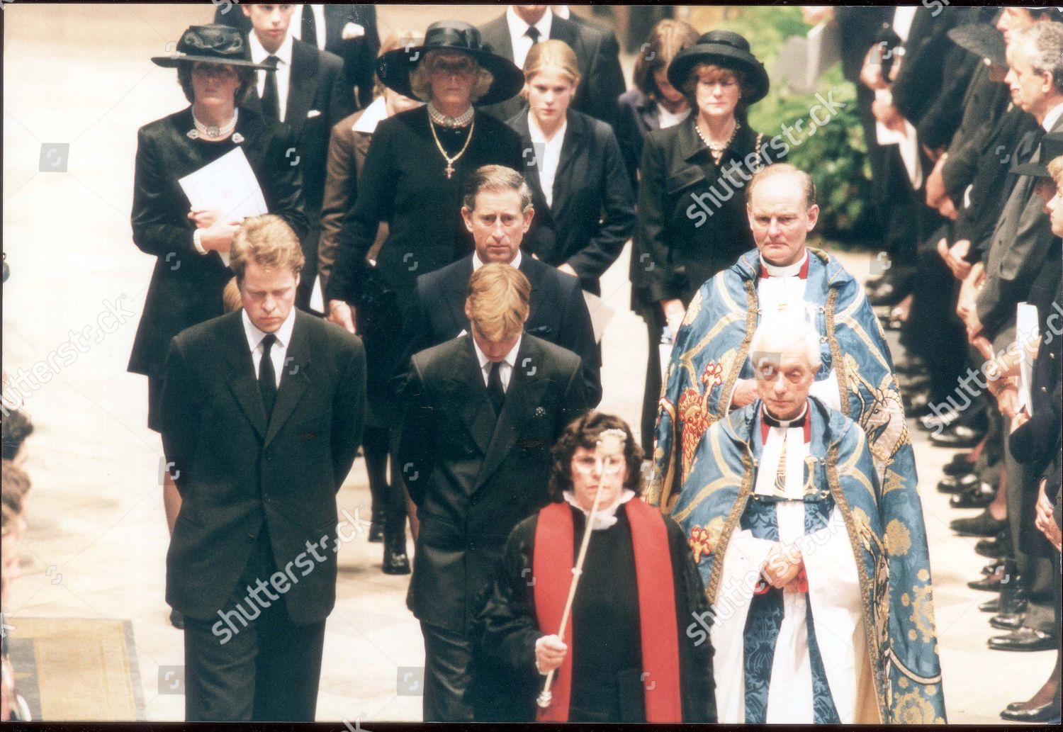 Funeral Princess Wales Earl Spencer Prince William Redaktionelles Stockfoto Stockbild Shutterstock