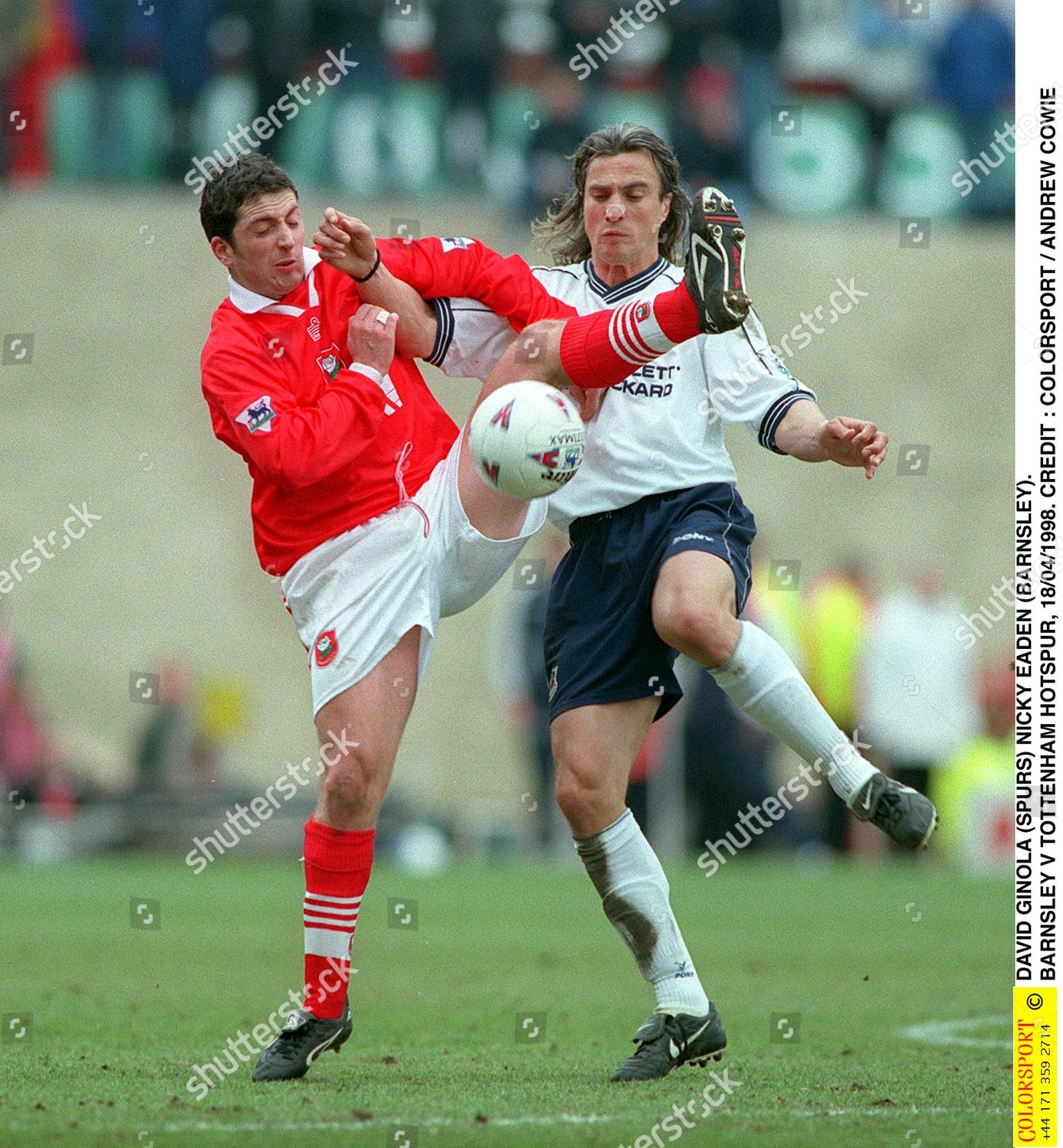 David Ginola of Tottenham Hotspur in 1998.
