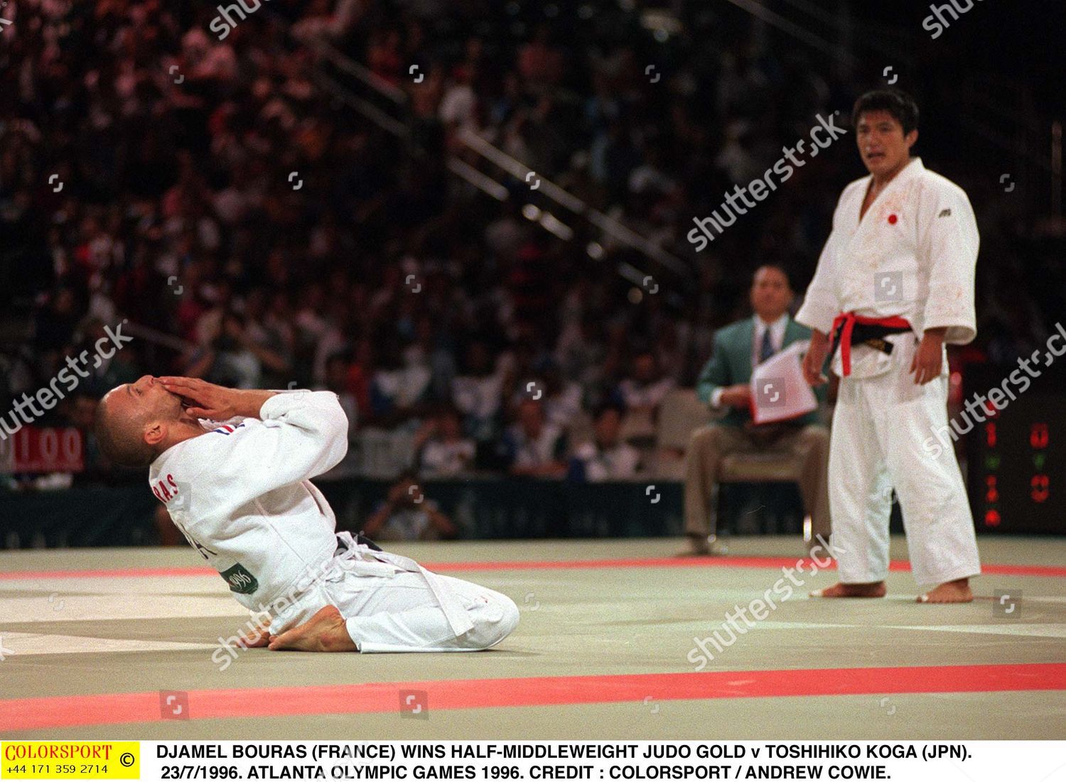 Djamel Bouras France Wins Halfmiddleweight Judo Editorial Stock Photo