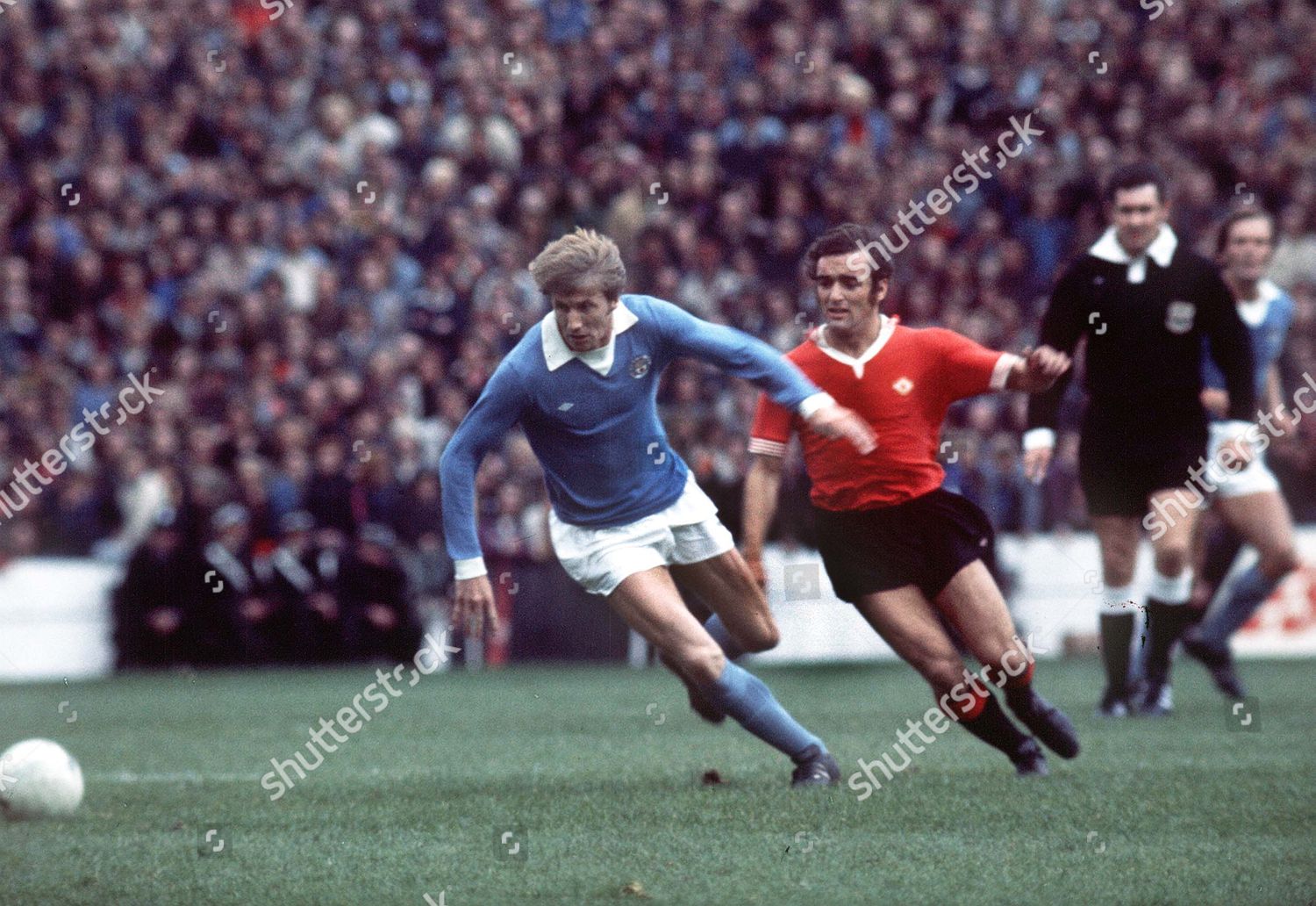 Colin Bell City Lou Macari Utd Editorial Stock Photo - Stock Image ...