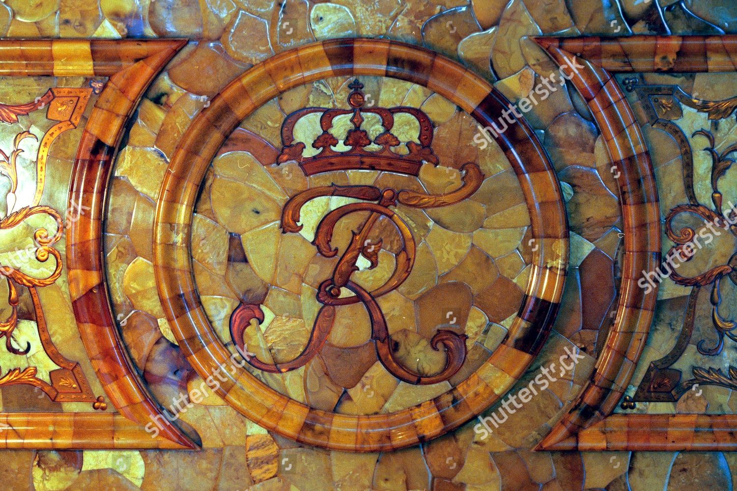 Piece Mosaic Crown R Letter Symbol Romanov Editorial Stock