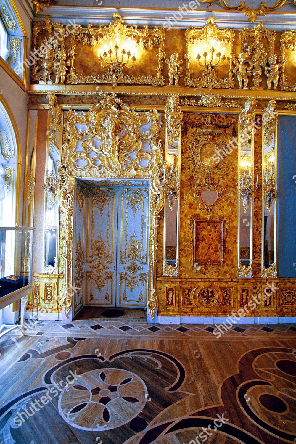 Restored Corner Amber Room Today Redaktionelles Stockfoto