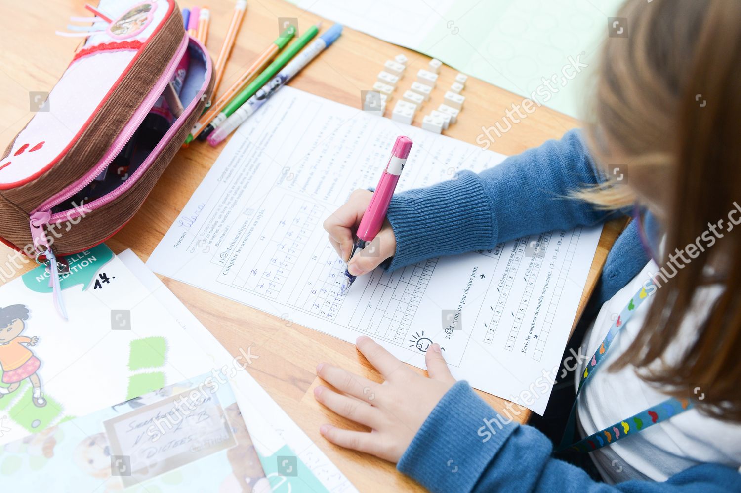 she often does homework after school