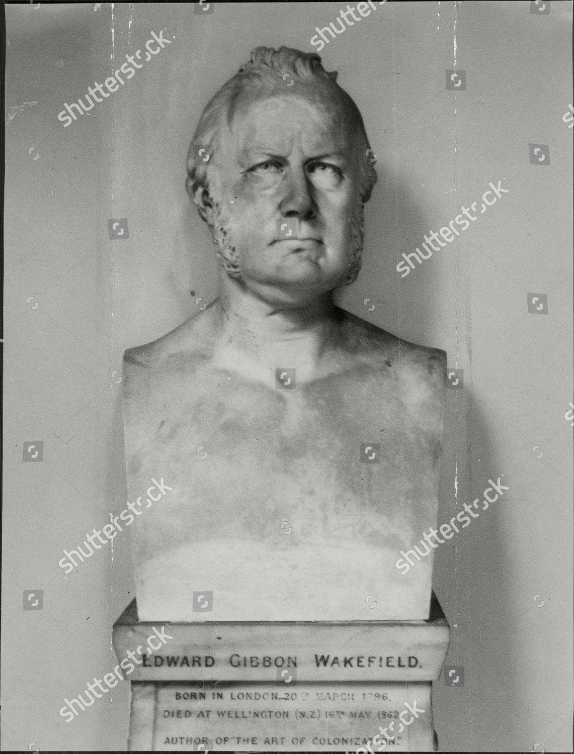 Bust Edward Gibbon Wakefield 20 March 1796 Editorial Stock - 