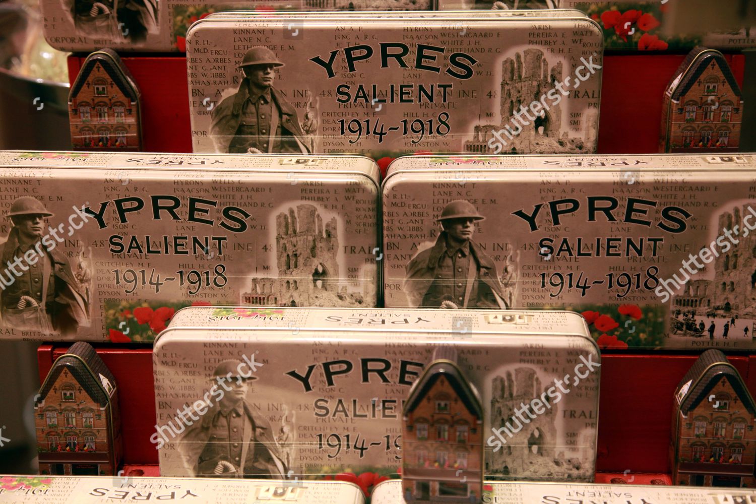 Ypres Confectionery Tins Souvenir Shop Ypres Editorial Stock Photo