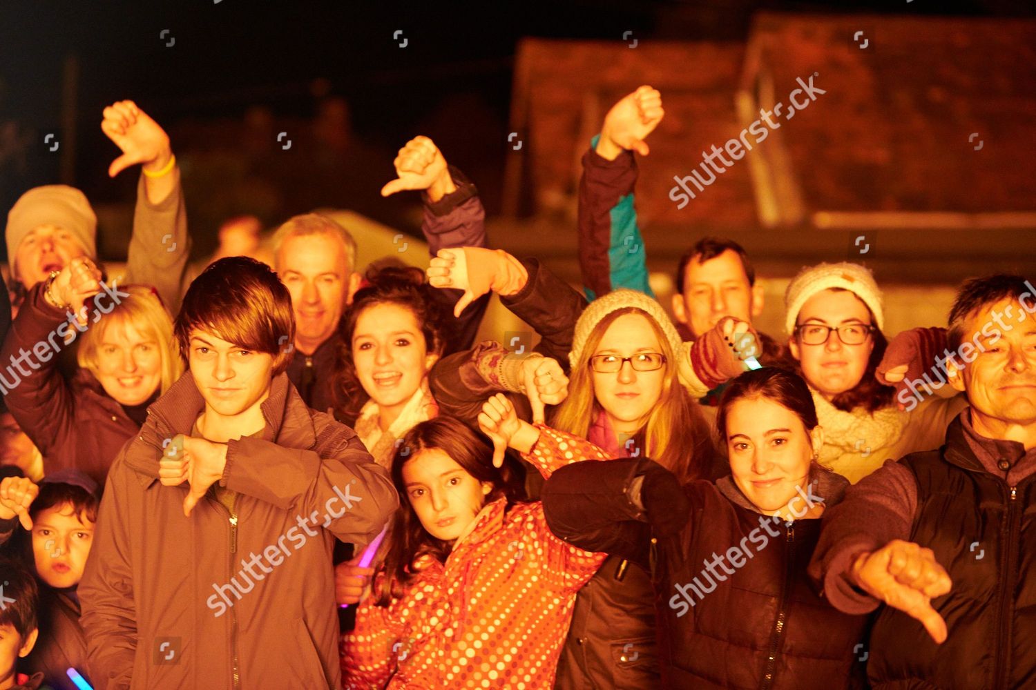 local-residents-give-thumbs-down-sign-editorial-stock-photo-stock