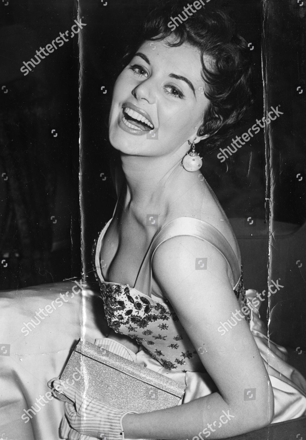 Actress Eunice Gayson Arrives British Film Editorial Stock Photo