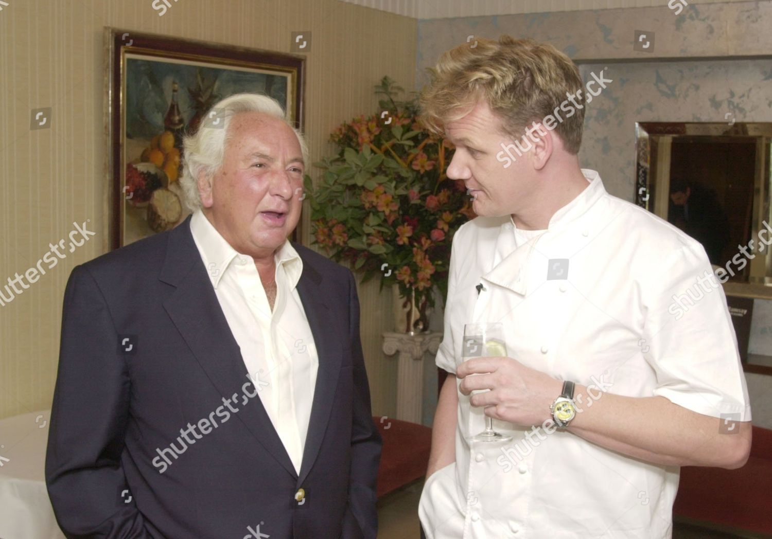 Gordon Ramsay Michael Winner Ramsays Restaurant Editorial Stock Photo ...