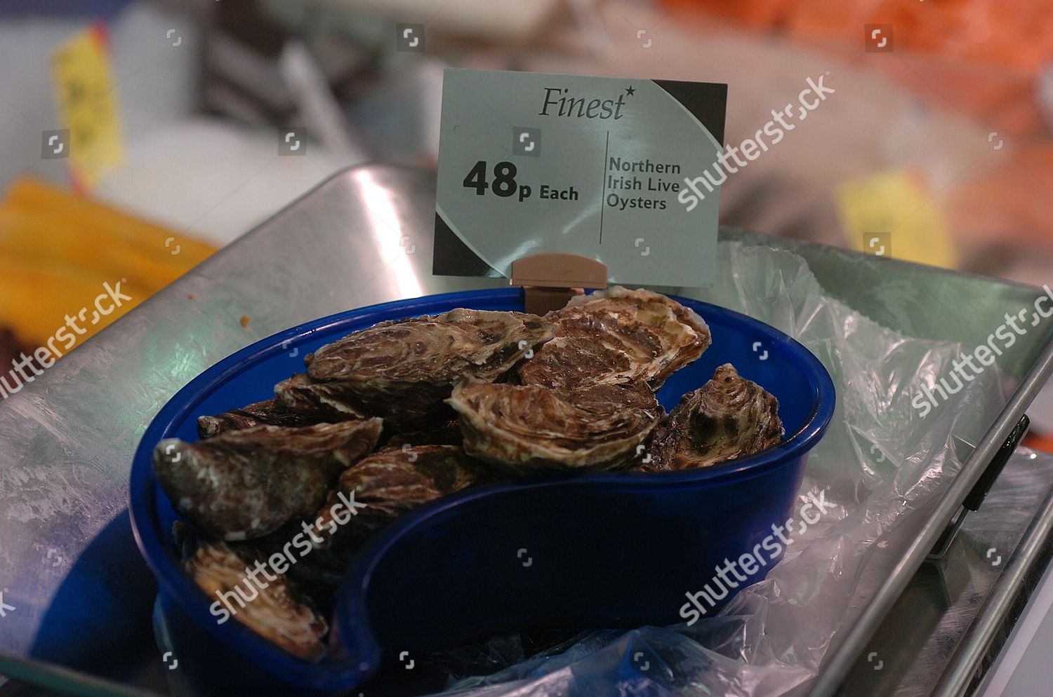 Tesco Oysters Their Fish Counter Worcester Editorial Stock Photo