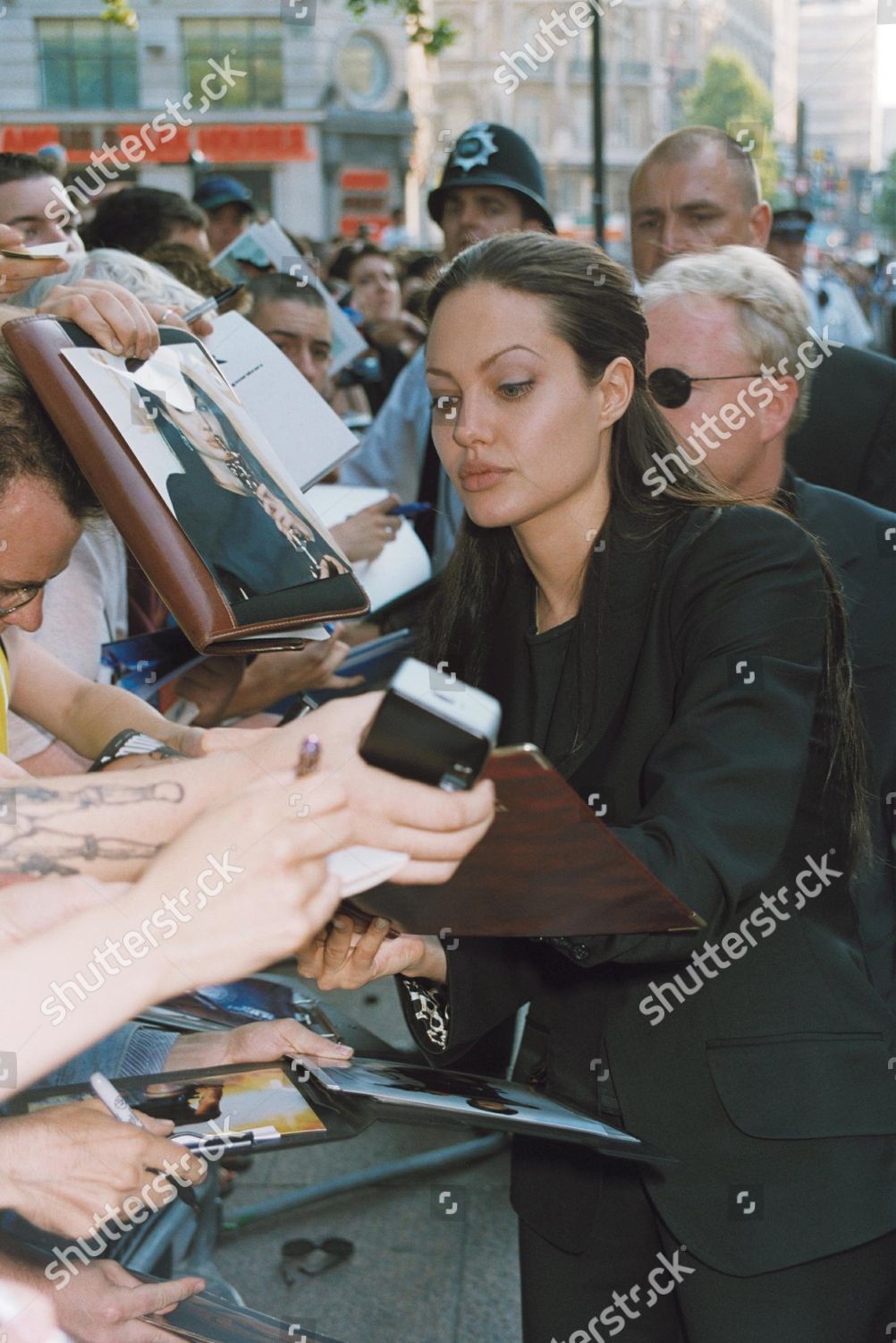 Angelina Jolie Signing Autographs Fans Editorial Stock Photo Stock