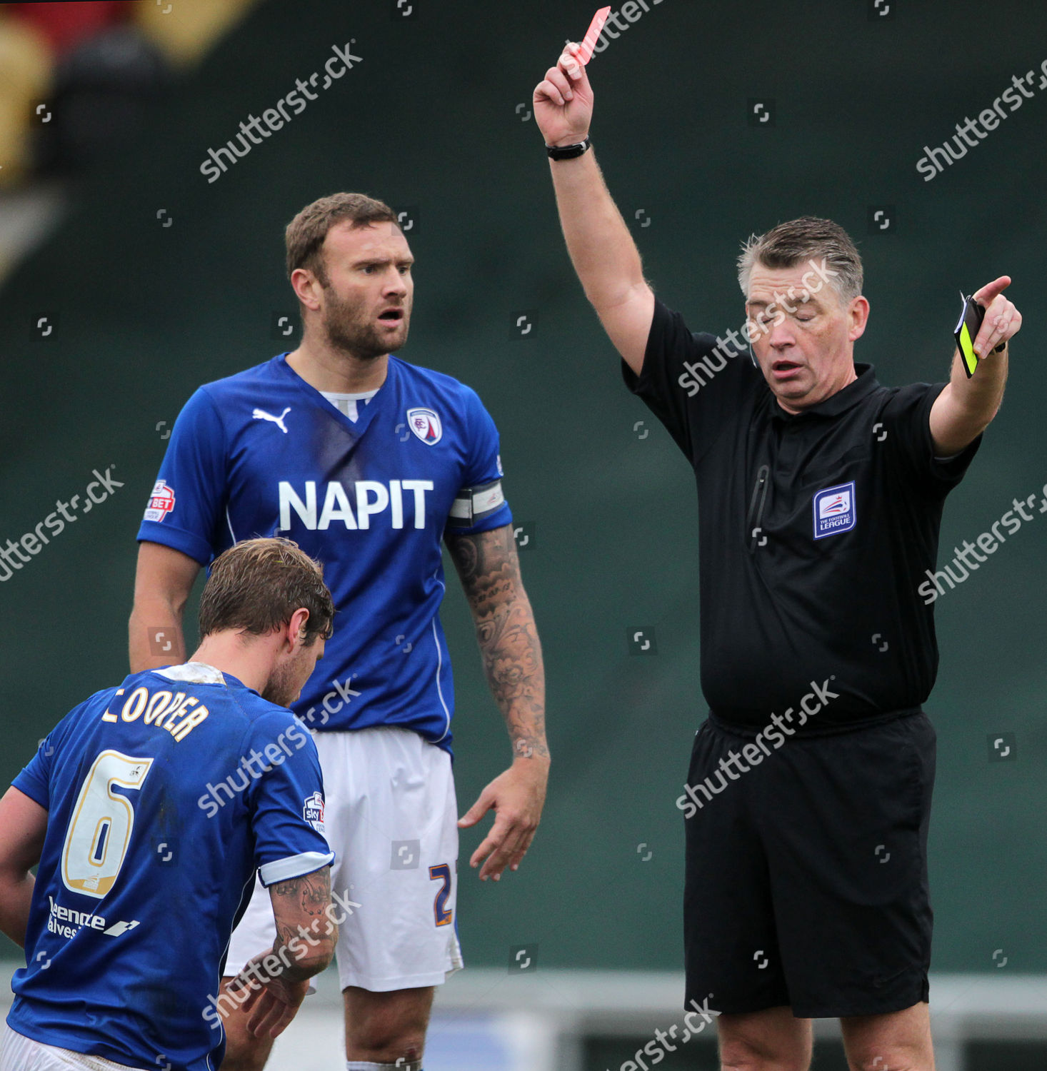 Liam Cooper Chesterfield Red Carded Editorial Stock Photo - Stock Image ...