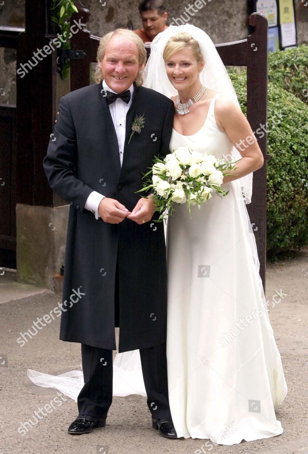 gabby yorath her father terry her wedding redaksjonelt arkivbilde arkivbilde shutterstock