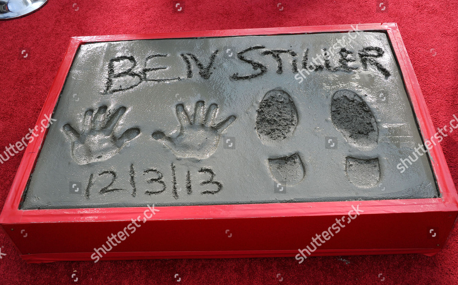 Ben Stillers Hand Footprints Editorial Stock Photo - Stock Image