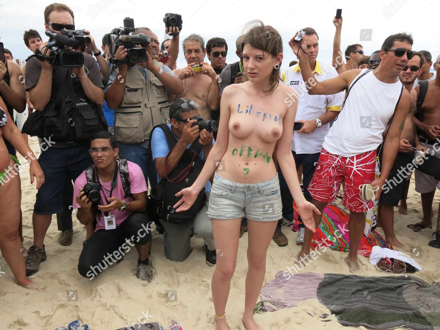 Toplessaco Protester Editorial Stock Photo Stock Image Shutterstock