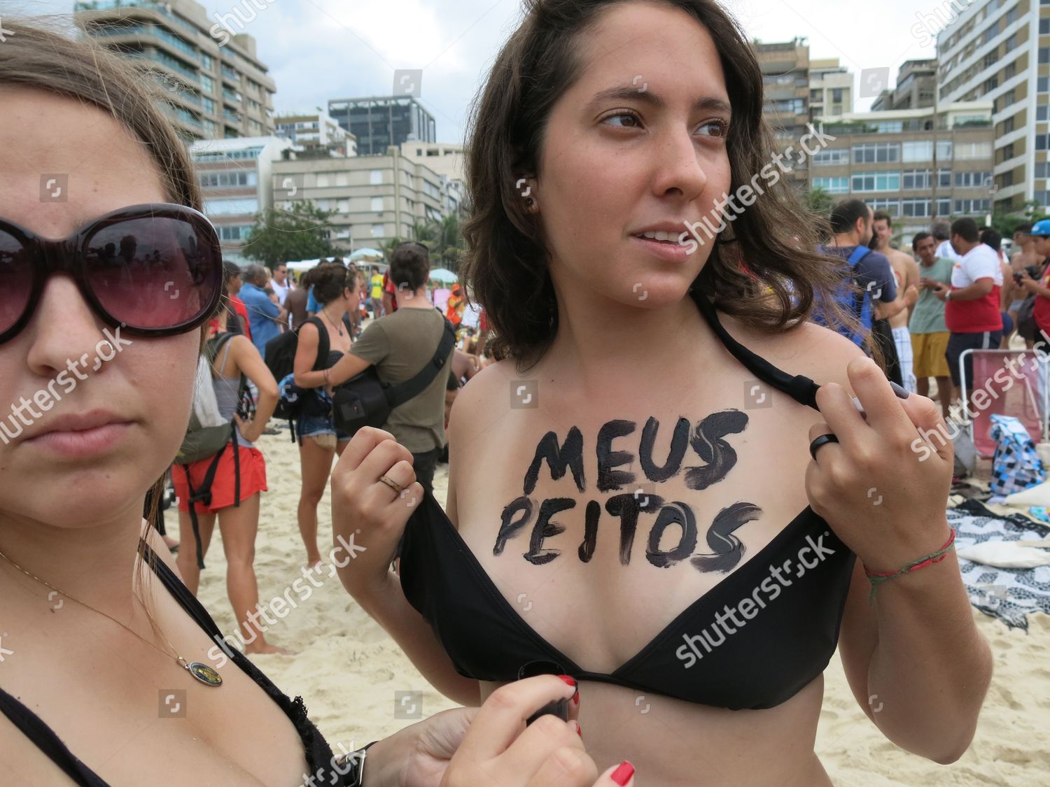 Toplessaco Protesters Editorial Stock Photo Stock Image Shutterstock