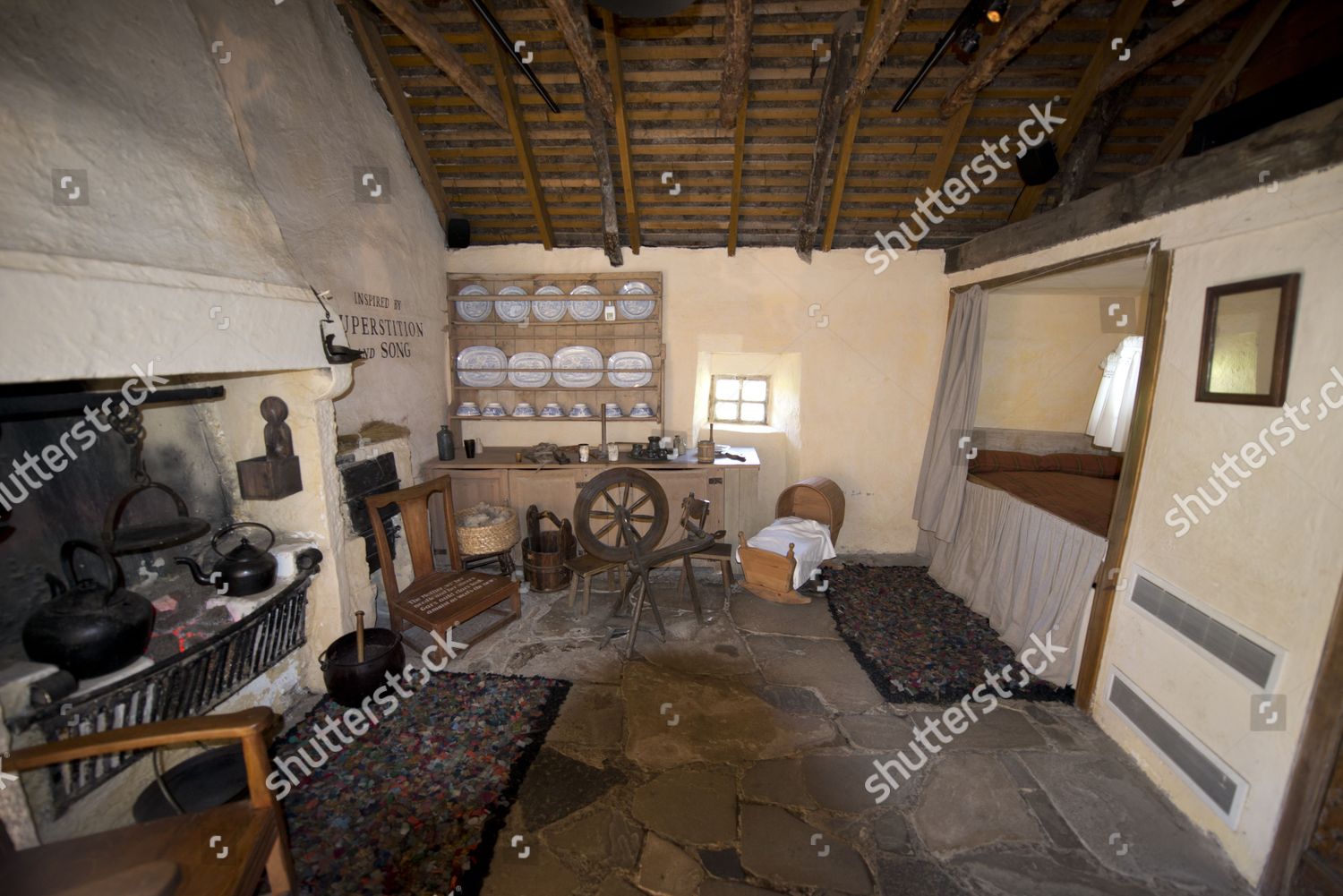 Main Bedroom Burns Cottage Robert Burns Birthplace Editorial Stock