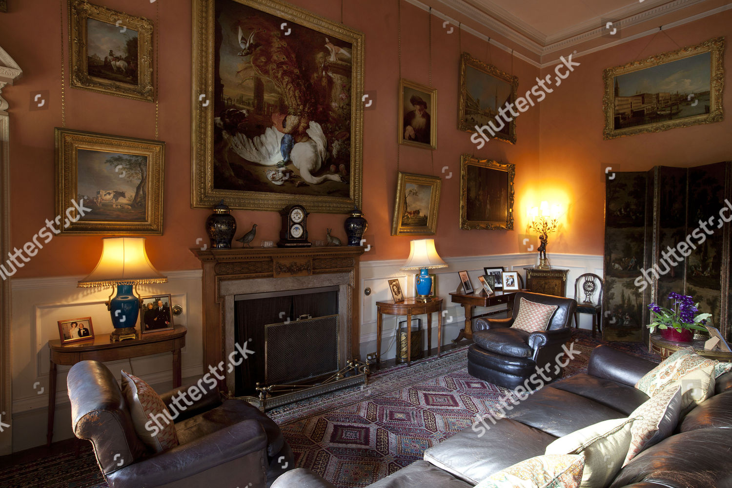 Highclere Castle Smoking Room Editorial Stock Photo - Stock Image ...