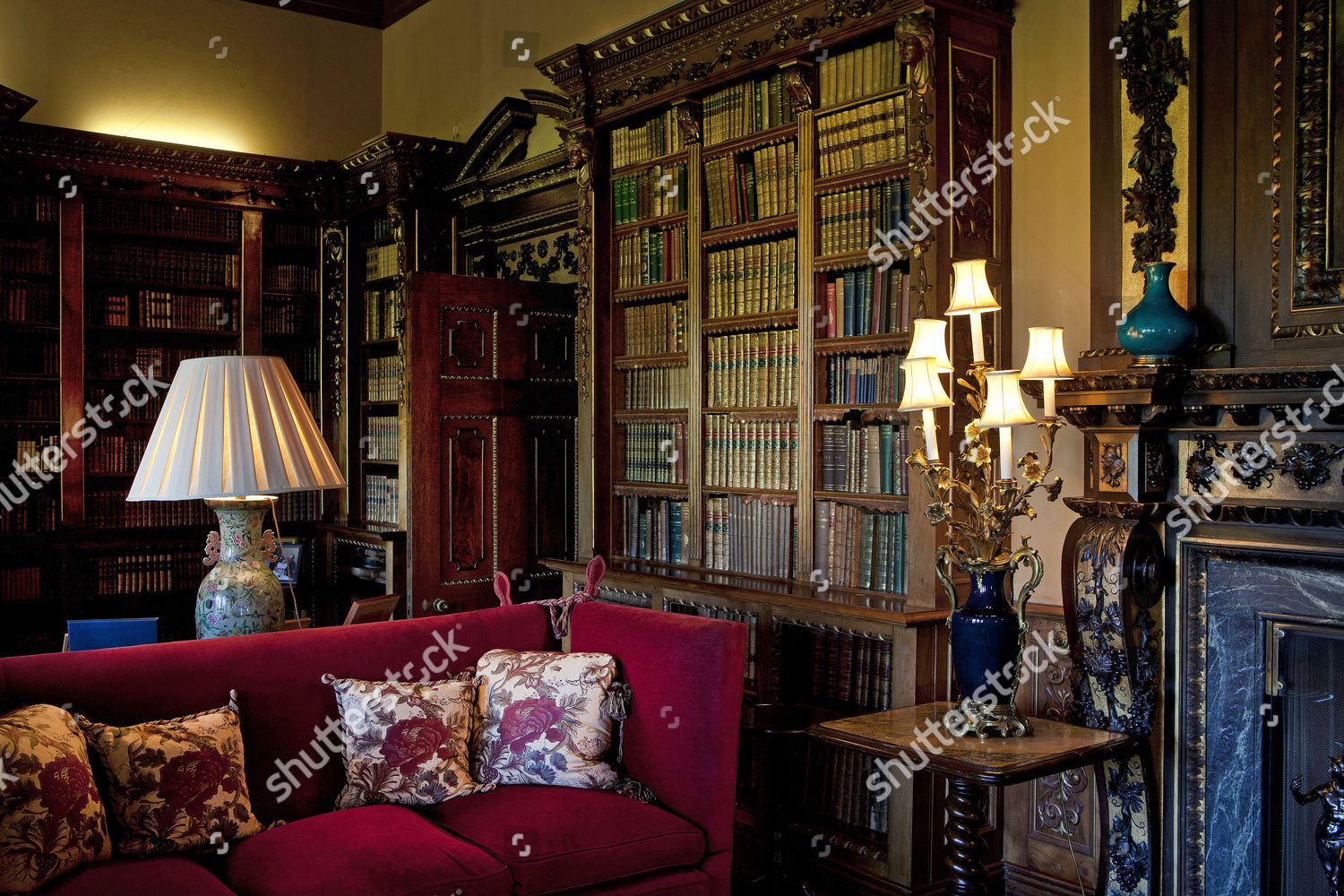 Highclere Castle Library Editorial Stock Photo Stock Image