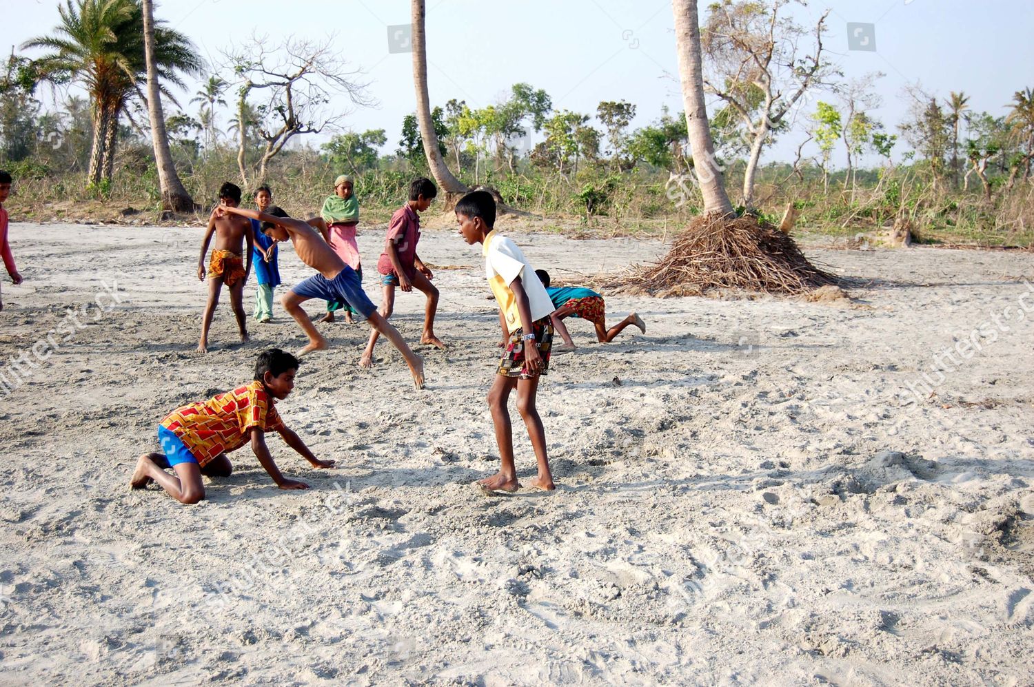 Group Children Playing Kabadi National Game Editorial Stock Photo ...