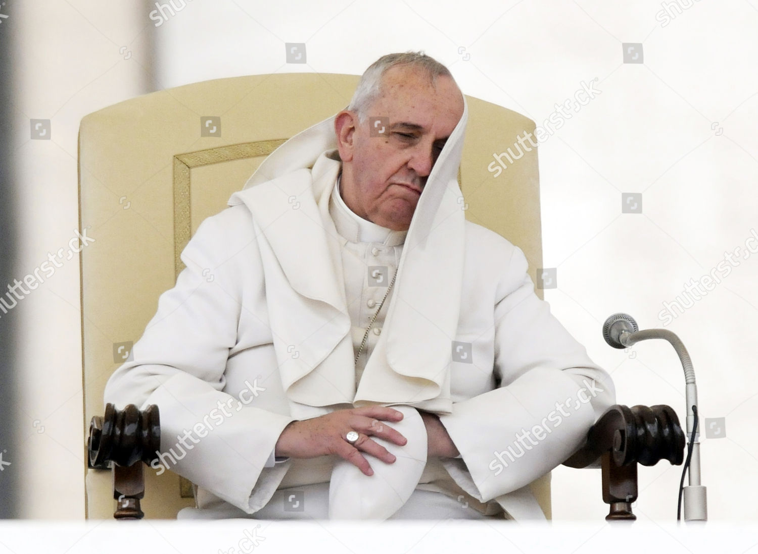 Pope Francis Struggles Control His Pellegrina Editorial Stock Photo ...