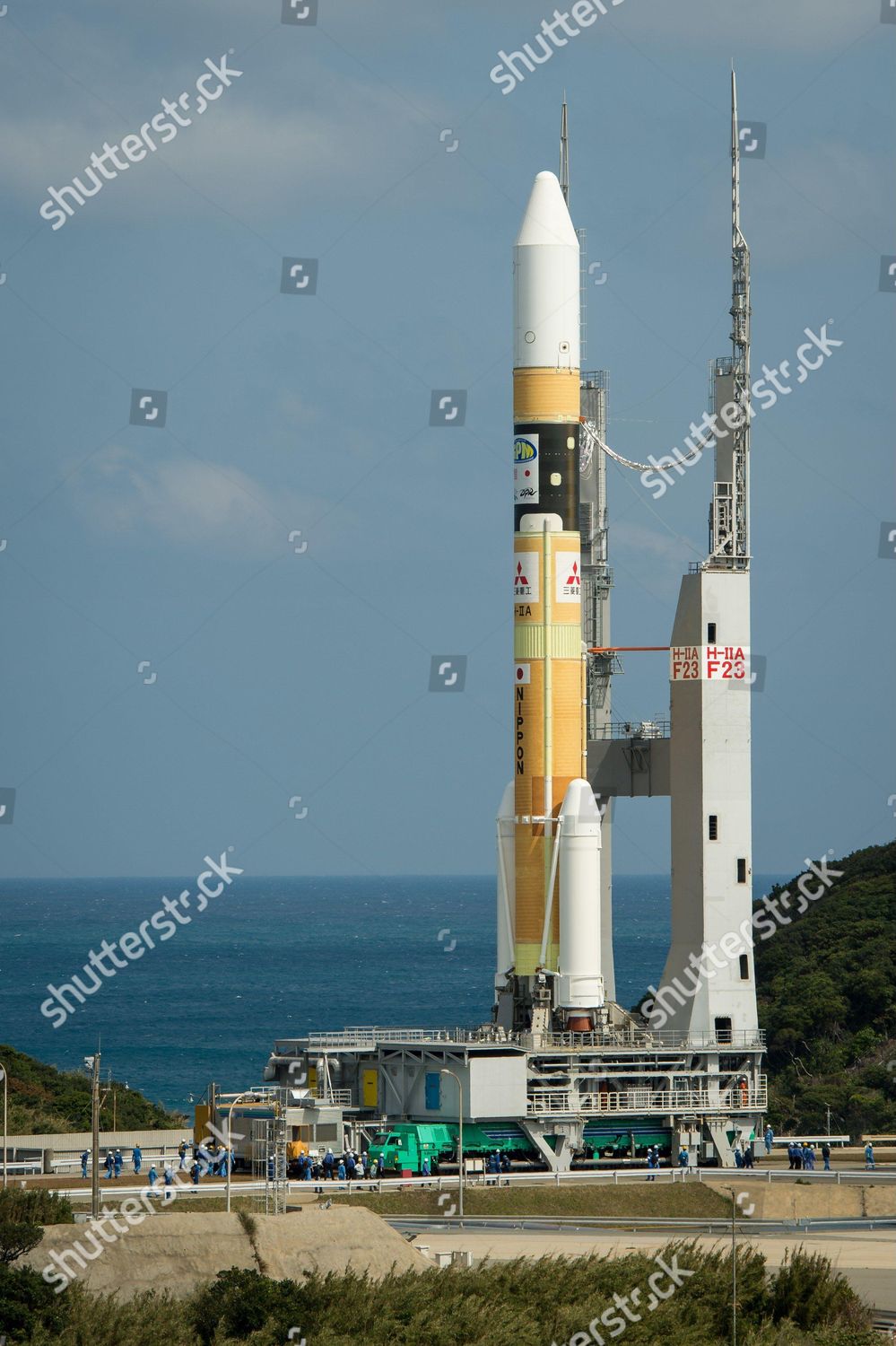 Japanese Hiia Rocket Carrying Nasajapan Aerospace Editorial Stock Photo ...